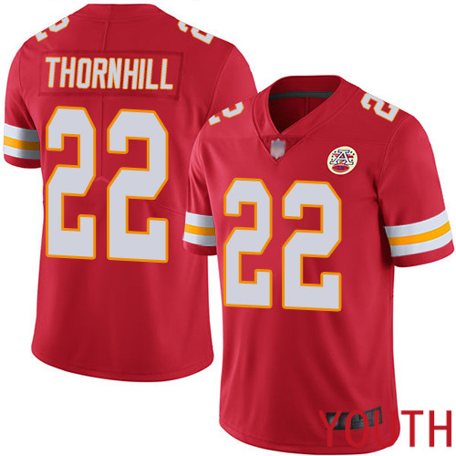Youth Kansas City Chiefs #22 Thornhill Juan Red Team Color Vapor Untouchable Limited Player Football Nike NFL Jersey